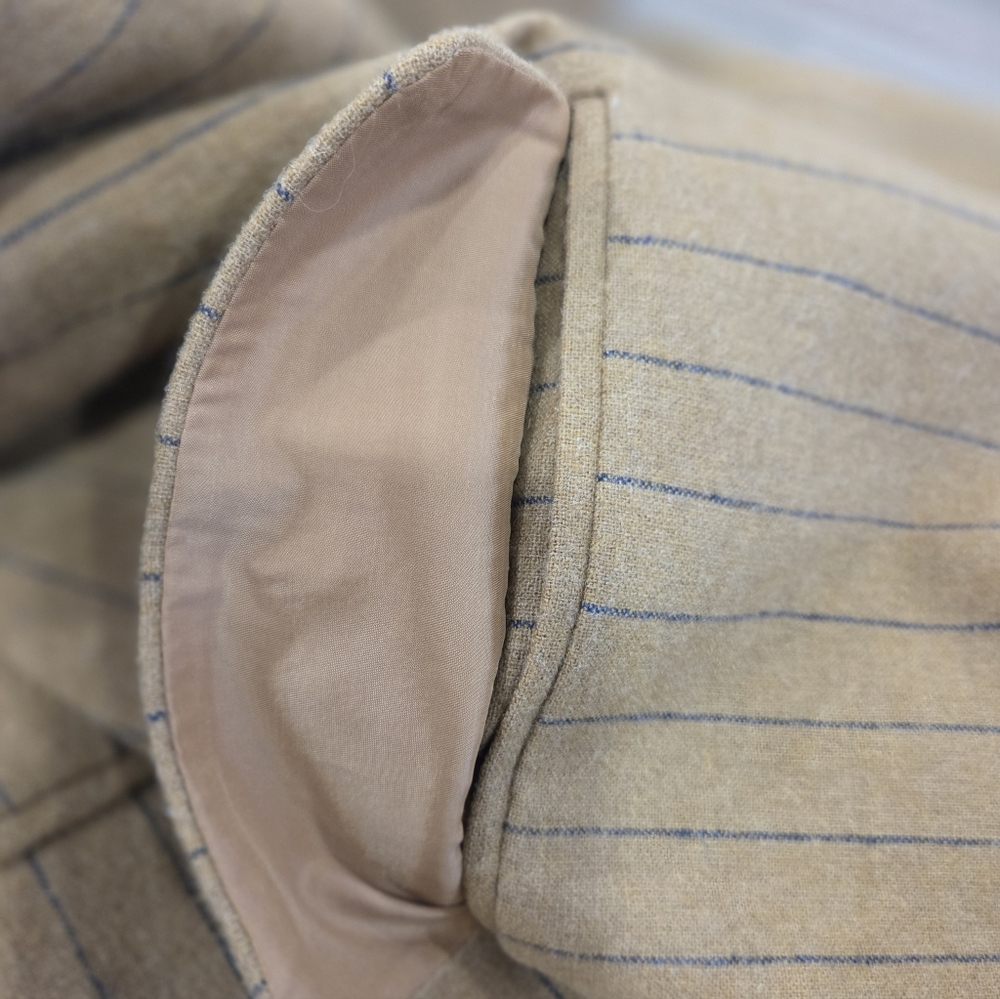 Madewell Oversized Blazer in Pinstripe Fallen Timber Padded Shoulders Size 6 - Picture 16 of 16